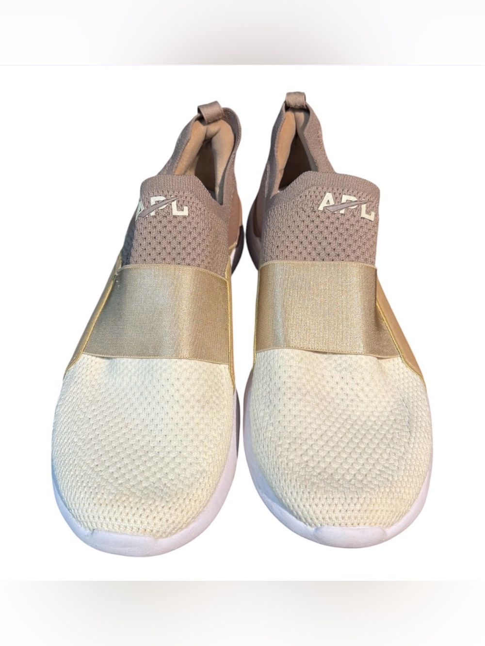APL Women’s Slip-On Athletic Sneakers in Beige and Gold